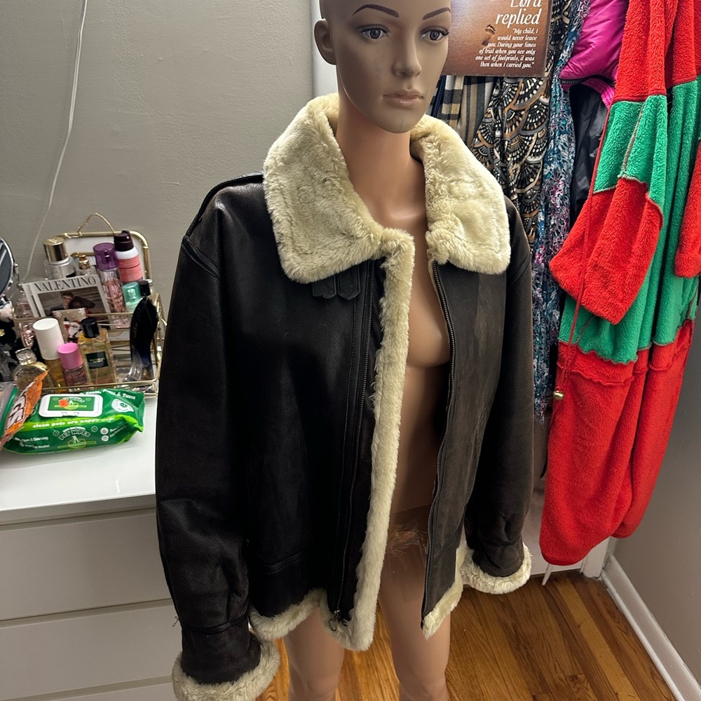 Shearling Lined Leather Jacket